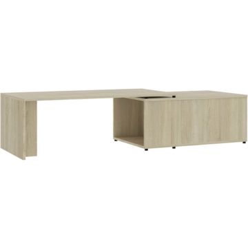 vidaXL Salontafel 150x50x35 cm bewerkt hout sonoma eikenkleurig