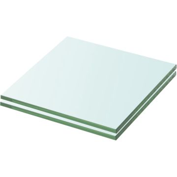 vidaXL Schappen 2 st 20x15 cm glas transparant