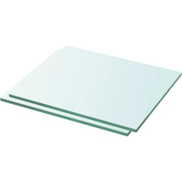 vidaXL Schappen 2 st 30x20 cm glas transparant