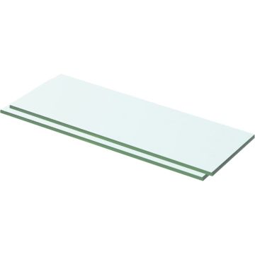 vidaXL Schappen 2 st 50x12 cm glas transparant