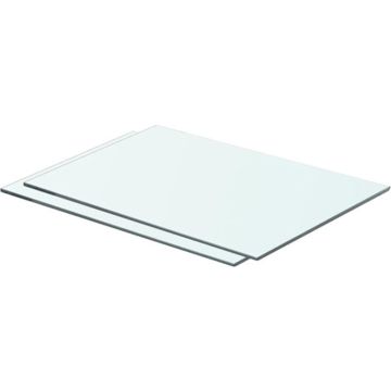 vidaXL Schappen 2 st 50x30 cm glas transparant