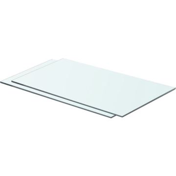 vidaXL Schappen 2 st 60x45 cm glas transparant