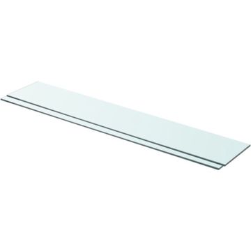 vidaXL Schappen 2 st 90x15 cm glas transparant