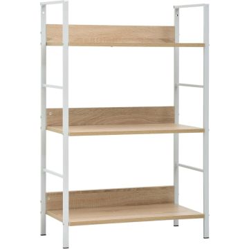 vidaXL Boekenkast met 3 schappen 60x27,6x90,5 cm spaanplaat eikenkleur