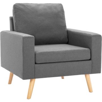 vidaXL Fauteuil stof lichtgrijs