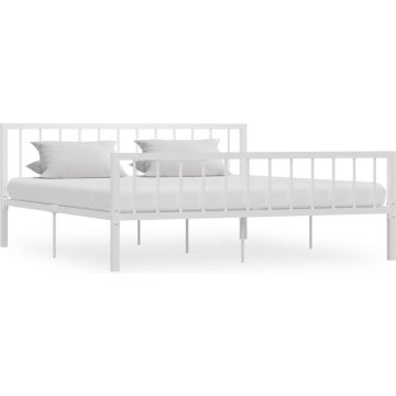 vidaXL Bedframe metaal wit 180x200 cm