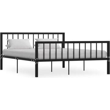 vidaXL Bedframe metaal zwart 160x200 cm