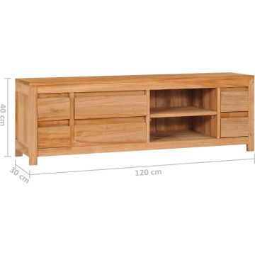 vidaXL Tv-meubel 120x30x40 cm massief teakhout