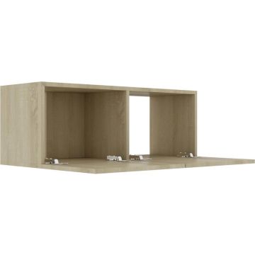 vidaXL Tv-meubel 80x30x30 cm bewerkt hout sonoma eikenkleurig