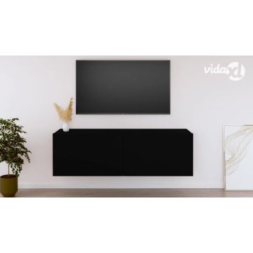 vidaXL Tv-meubel 100x30x30 cm bewerkt hout zwart