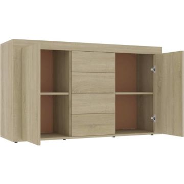 vidaXL Dressoir 120x36x69 cm spaanplaat sonoma eikenkleurig