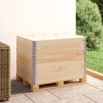 vidaXL Palletopzetranden 3 st 60x80 cm massief grenenhout