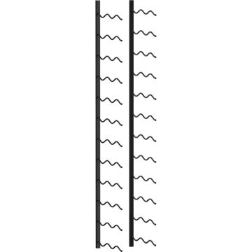 vidaXL Wijnrek voor 24 flessen wandmontage ijzer zwart