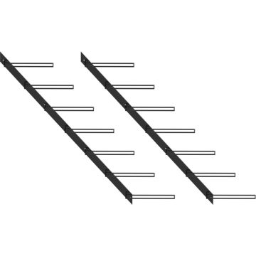 vidaXL Wijnrekken voor 14 flessen wandmontage 2 st metaal zwart