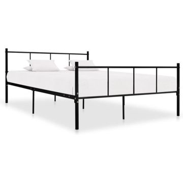 vidaXL Bedframe metaal zwart 140x200 cm