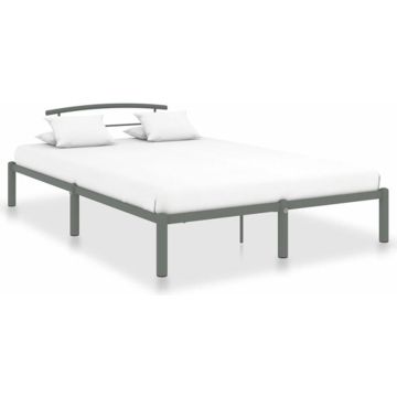 vidaXL Bedframe metaal grijs 120x200 cm