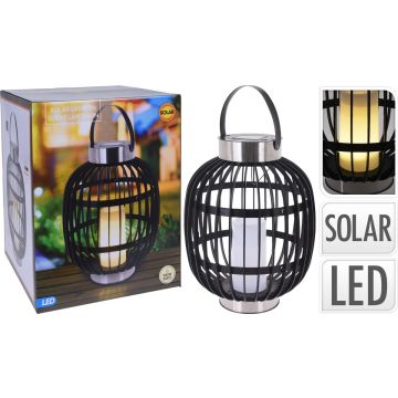 Home &amp; Styling - Solar buitenlamp lantaarn - LED windlicht kaars 30 cm hoog