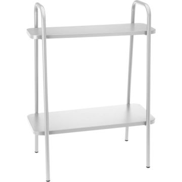 Pro Garden Plantenrek/plantentafel - wit - metaal - 50 x 26 x 66 cm - binnen en buiten