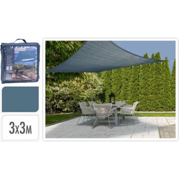 ProGarden Schaduwdoek Vierkant 3x3 m Blauw