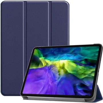 Just in Case Smart Tri-Fold kunstleer hoes voor iPad Pro 12.9 (2020) - blauw