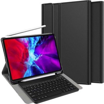 Just in Case Slimline Bluetooth Keyboard QWERTZ kunstleer hoes voor iPad Pro 12.9 (2020) - zwart