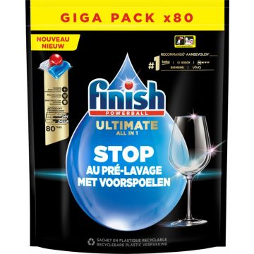 Finish Ultimate All in One Regular Vaatwastabletten - 80 Capsules