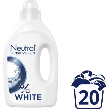 Neutral - Vloeibaar Wasmiddel - Witte Was - 1 Liter - 20 wasbeurten