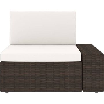 vidaXL 4-delige Loungeset poly rattan grijs