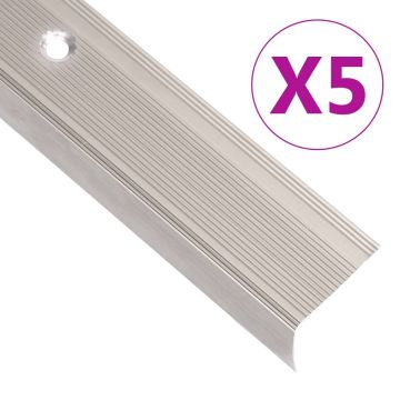 vidaXL Trapneuzen L-vormig 5 st 90 cm aluminium champagnekleurig