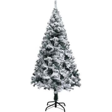 vidaXL Kunstkerstboom met sneeuw 240 cm PVC groen