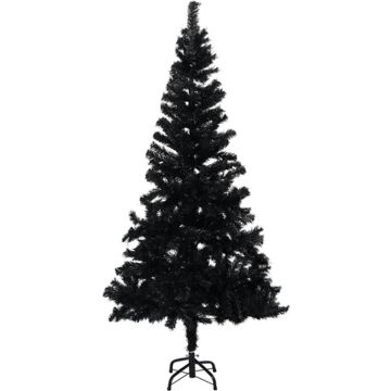 vidaXL Kunstkerstboom met standaard 150 cm PVC zwart