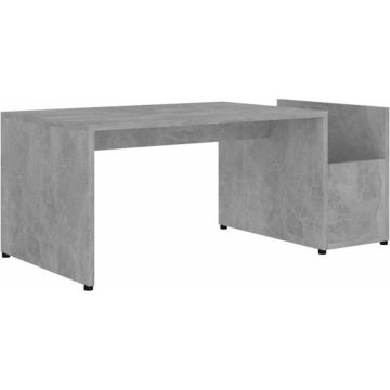 vidaXL Salontafel 90x45x35 cm spaanplaat betongrijs