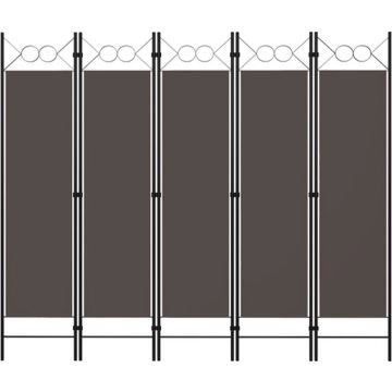 vidaXL Kamerscherm met 5 panelen 200x180 cm antraciet