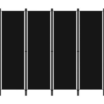 vidaXL Kamerscherm met 4 panelen 200x180 cm zwart