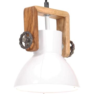 vidaXL Hanglamp industrieel rond 25 W E27 19 cm wit