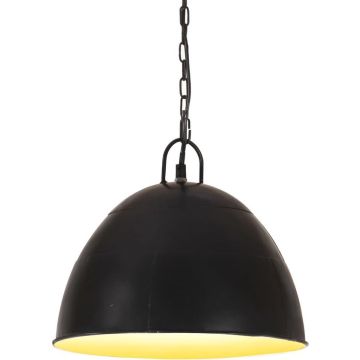 vidaXL Hanglamp industrieel vintage rond 25 W E27 31 cm zwart