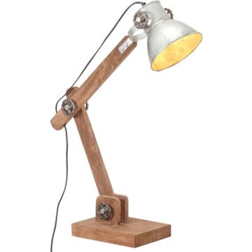 vidaXL Bureaulamp industrieel rond E27 58x18x90 cm zilverkleurig