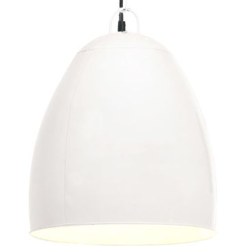 vidaXL Hanglamp industrieel rond 25 W E27 42 cm wit