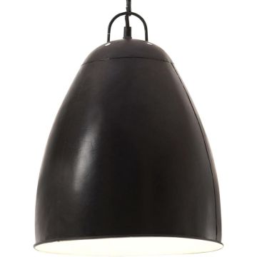 vidaXL Hanglamp industrieel rond 25 W E27 32 cm zwart