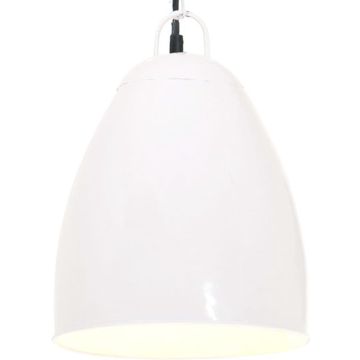 vidaXL Hanglamp industrieel rond 25 W E27 32 cm wit