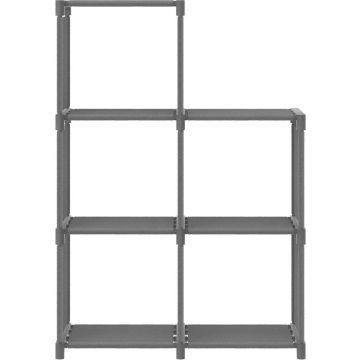 vidaXL Kast met 5 vakken 103x30x72,5 cm stof zwart