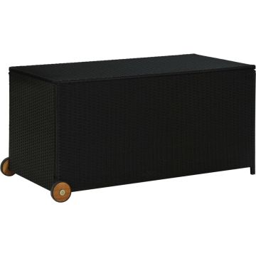 vidaXL Tuinbox 120x65x61 cm poly rattan zwart