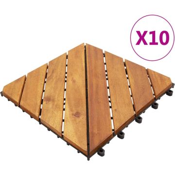 vidaXL Terrastegels 10 st 30x30 cm massief acaciahout