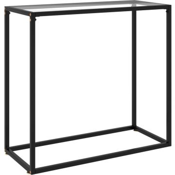 vidaXL Wandtafel 80x35x75 cm gehard glas transparant