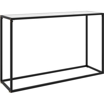 vidaXL Wandtafel 120x35x75 cm gehard glas wit