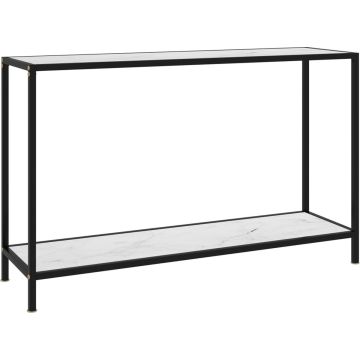 vidaXL Wandtafel 120x35x75 cm gehard glas wit