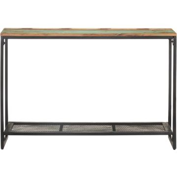 vidaXL Wandtafel 110x35x75 cm massief gerecycled hout