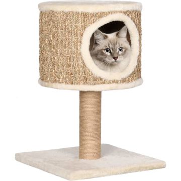 vidaXL Kattenmeubel met huis en krabpaal 52 cm zeegras