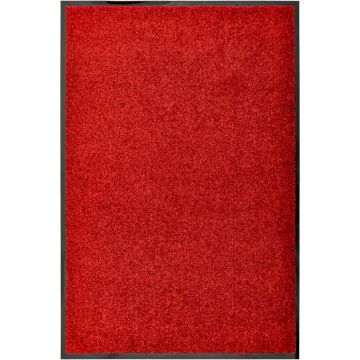 vidaXL Deurmat wasbaar 60x90 cm rood