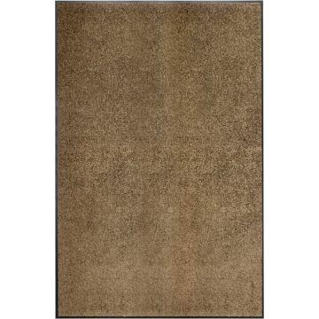 vidaXL Deurmat wasbaar 120x180 cm bruin